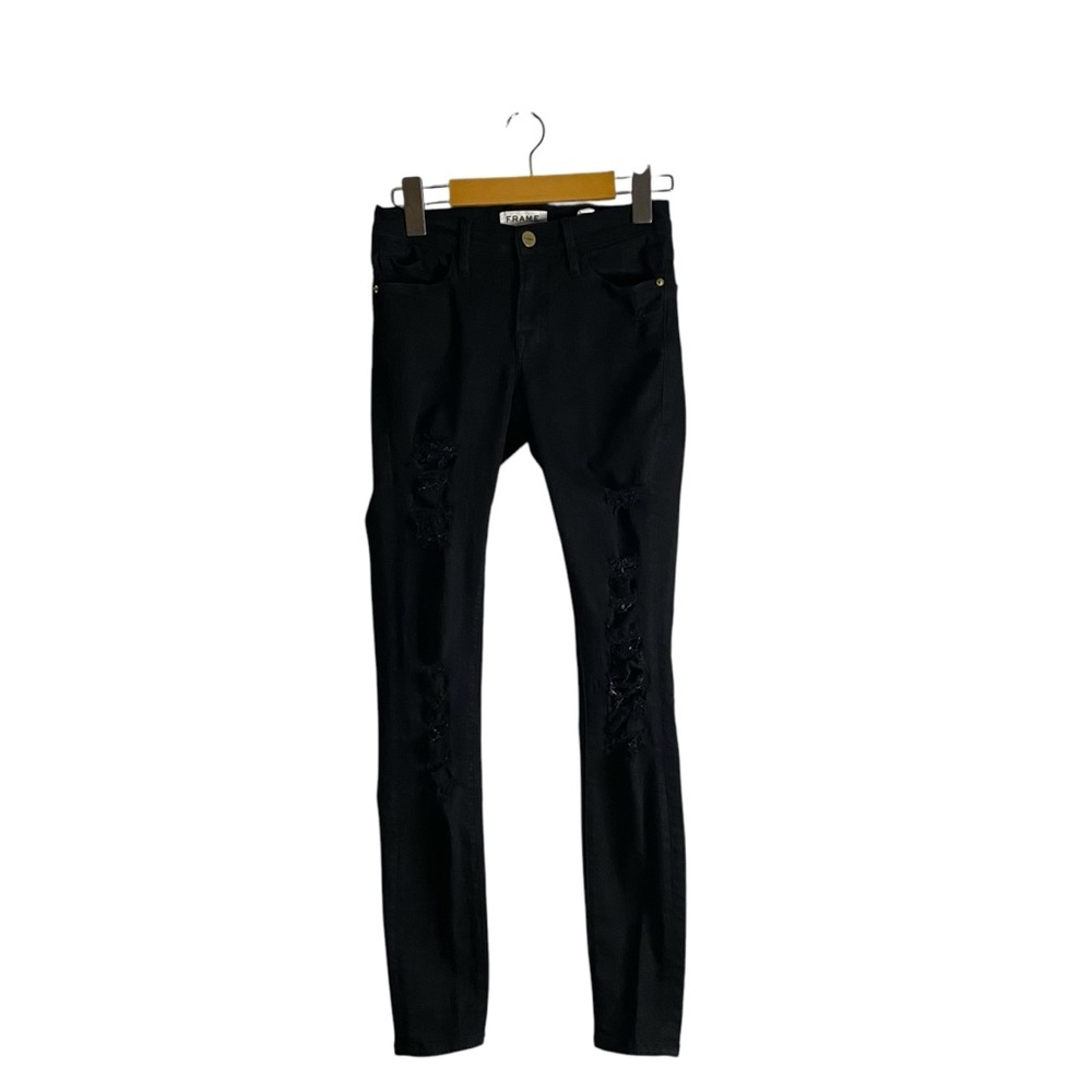 Frame Denim Women's Le Skinny de Jeanne Denim Jeans in Film Noir